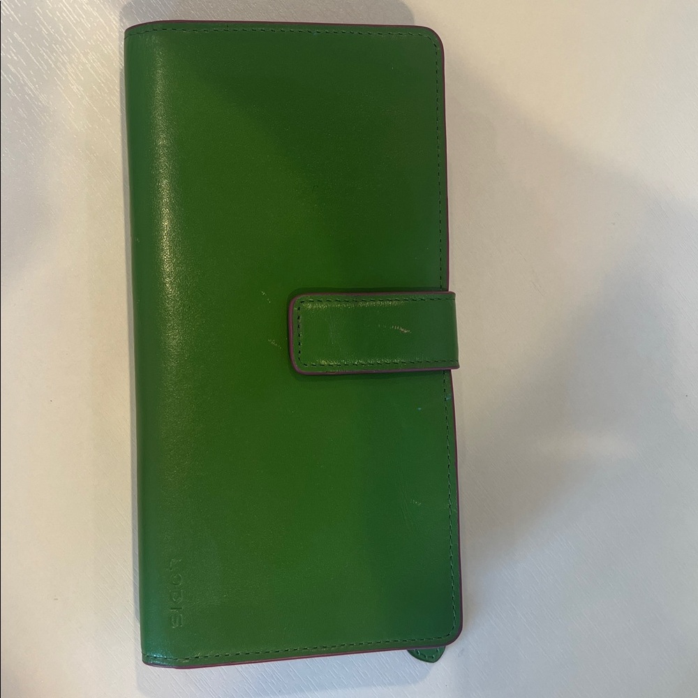 LODIS Green Leather Wallet